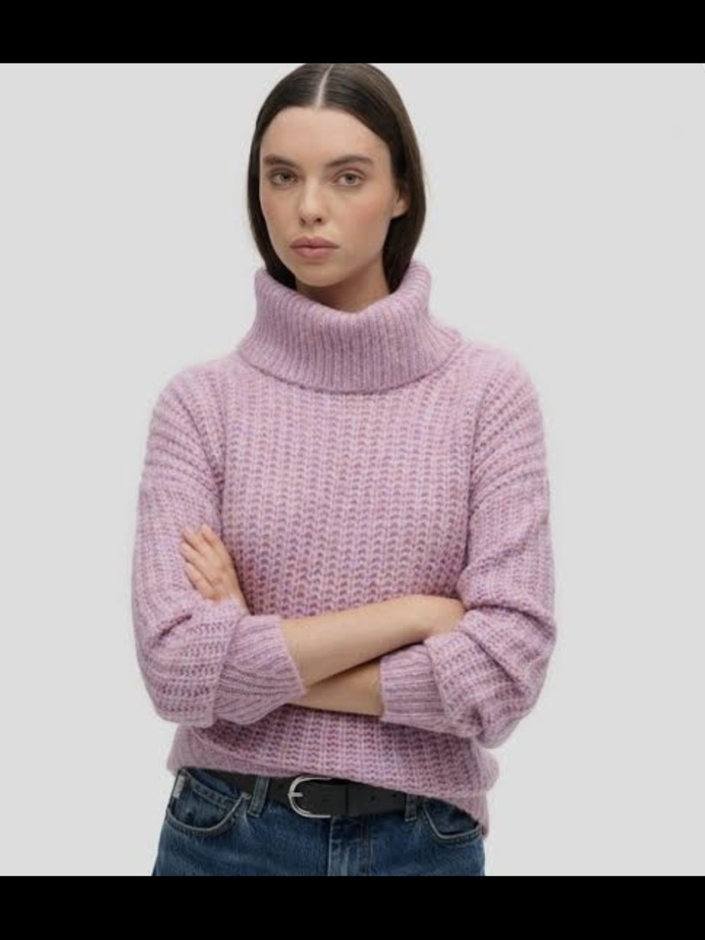 Lift Cozy Lavender Turtleneck Sweater - Women's Knit Pullover